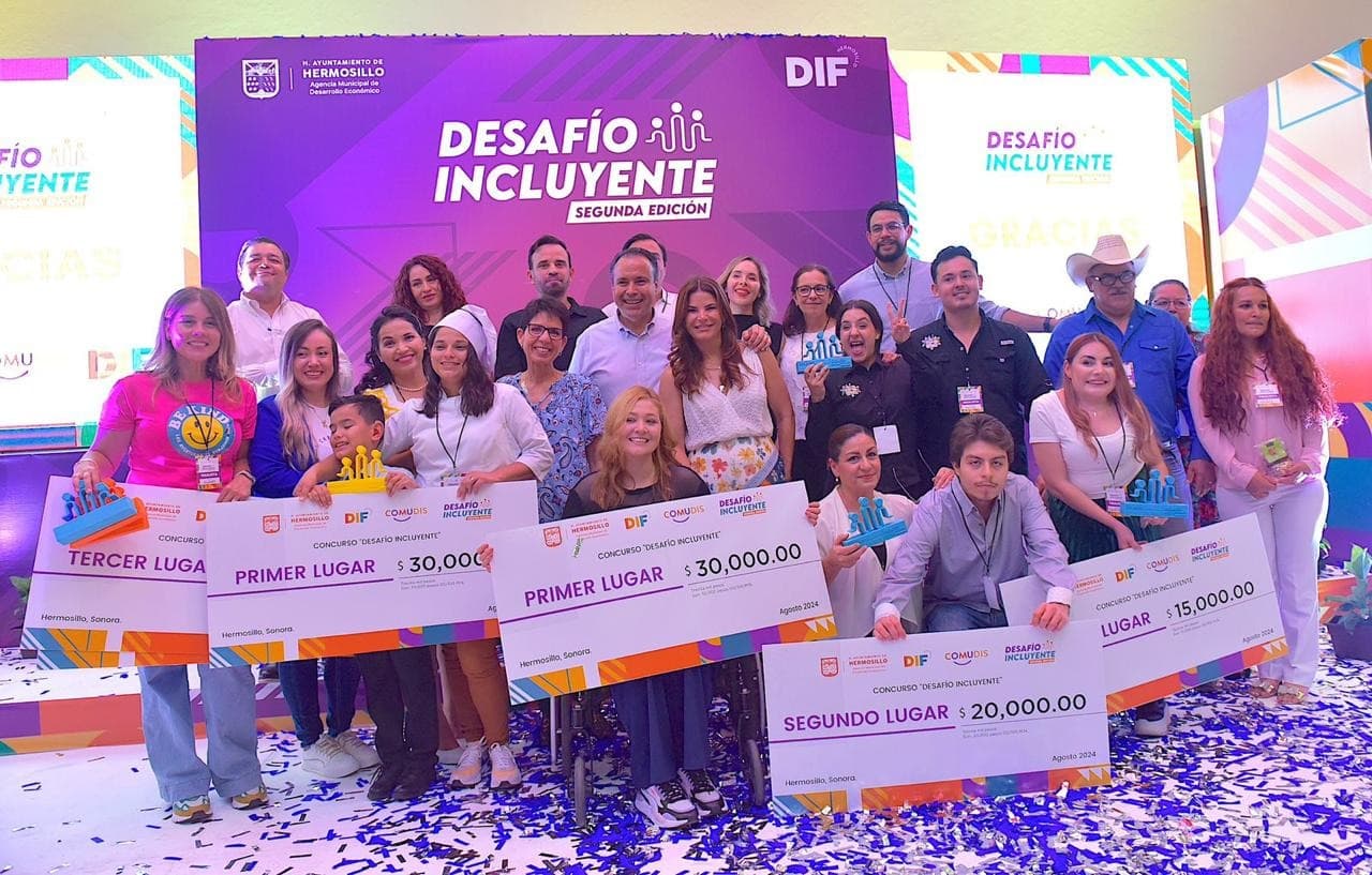 Premian Patty Ruibal y Toño Astiazarán a ganadores de Desafío Incluyente
