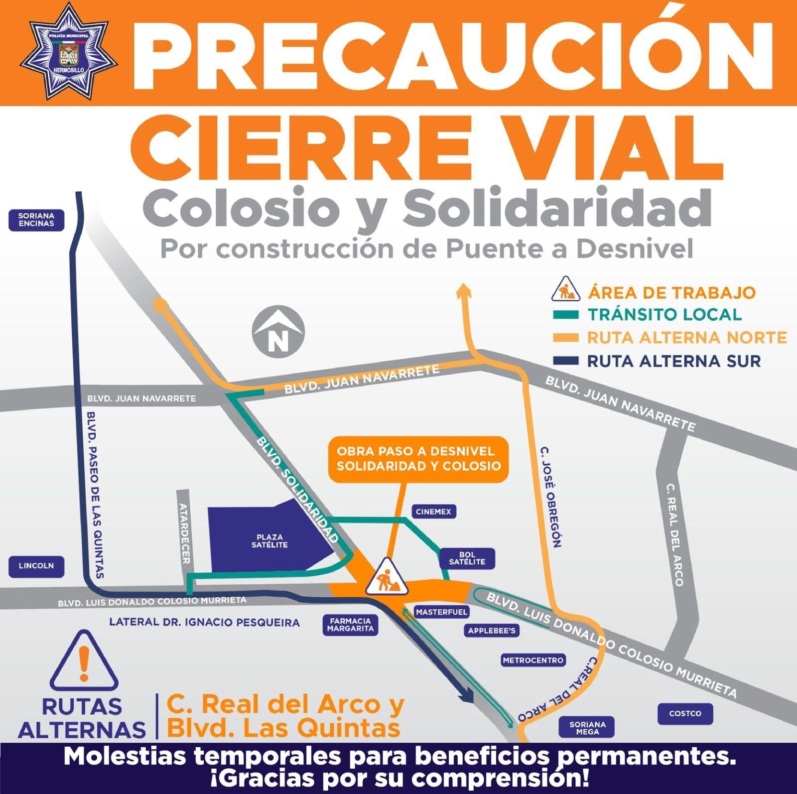 El 2 de enero inician los trabajos del paso a desnivel entre Colosio y Solidaridad; tendrán duración de 14 meses