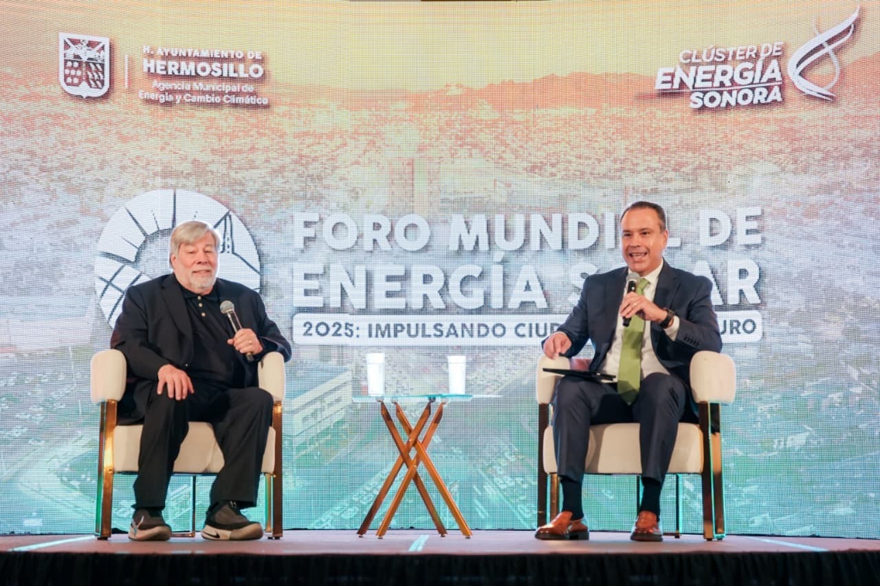 Steve Wozniak, cofundador de Apple, reconoce transformación de Hermosillo hacia una Ciudad Solar