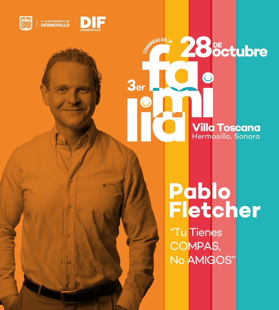 Pablo Fletcher compartirá conferencia “Tú tienes compas, no amigos” en el Congreso de la Familia