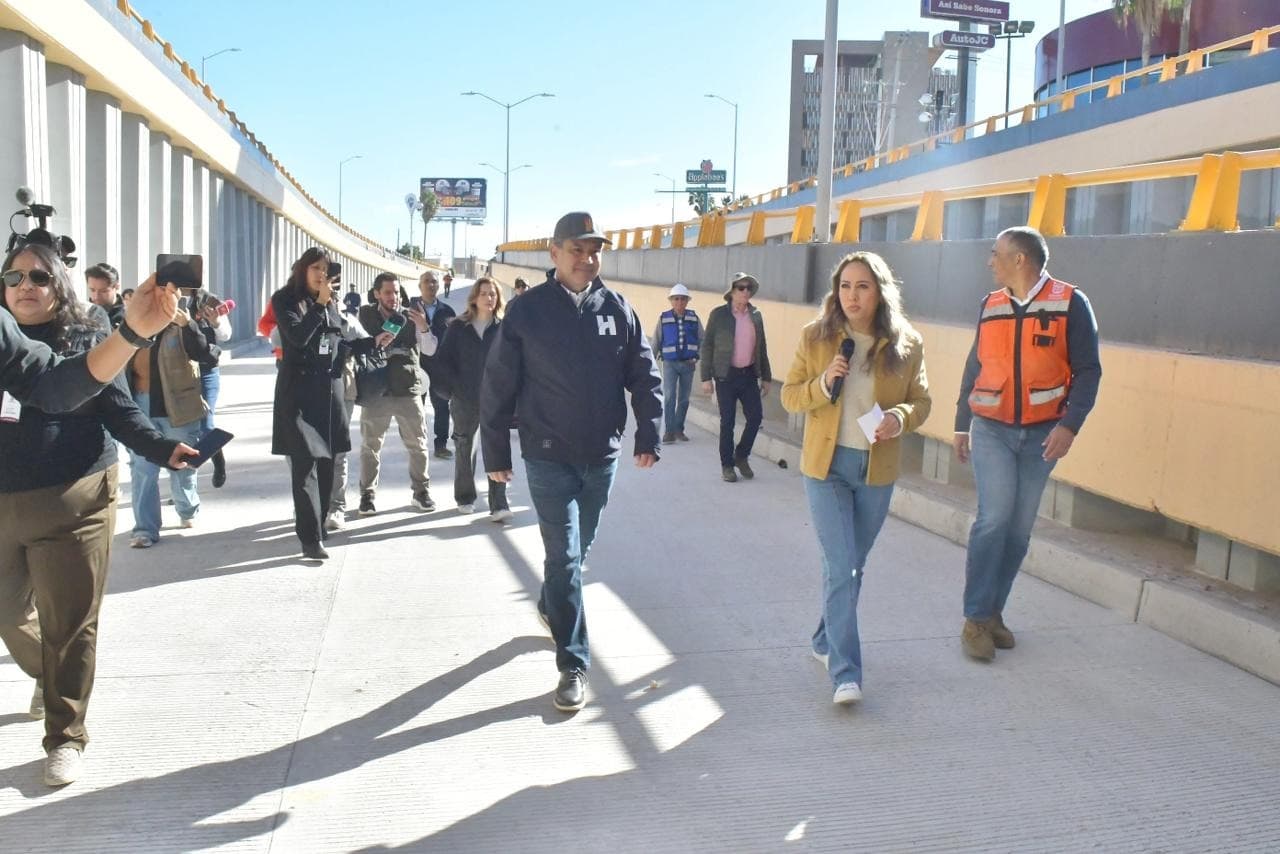Casi listo el paso a desnivel de Colosio y Solidaridad, informó Toño Astiazarán