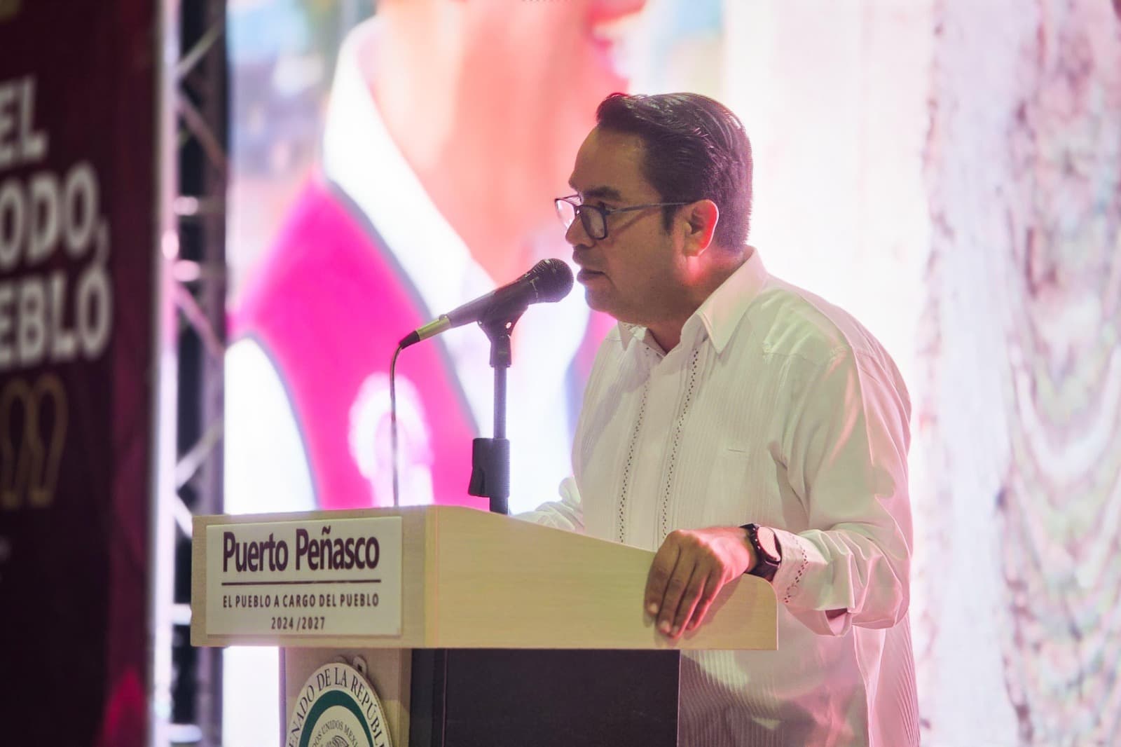 En Peñasco, el senador Heriberto Aguilar llama a cerrar filas y trabajar en unidad para que siga la transformación