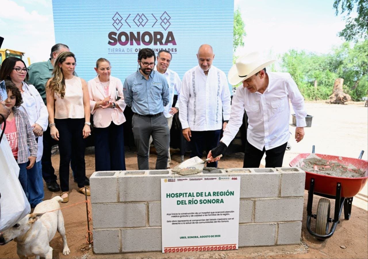 Gobernador Durazo y Presidenta Sheinbaum “hacen justicia al Río Sonora con inicio del Hospital Regional en Ures”