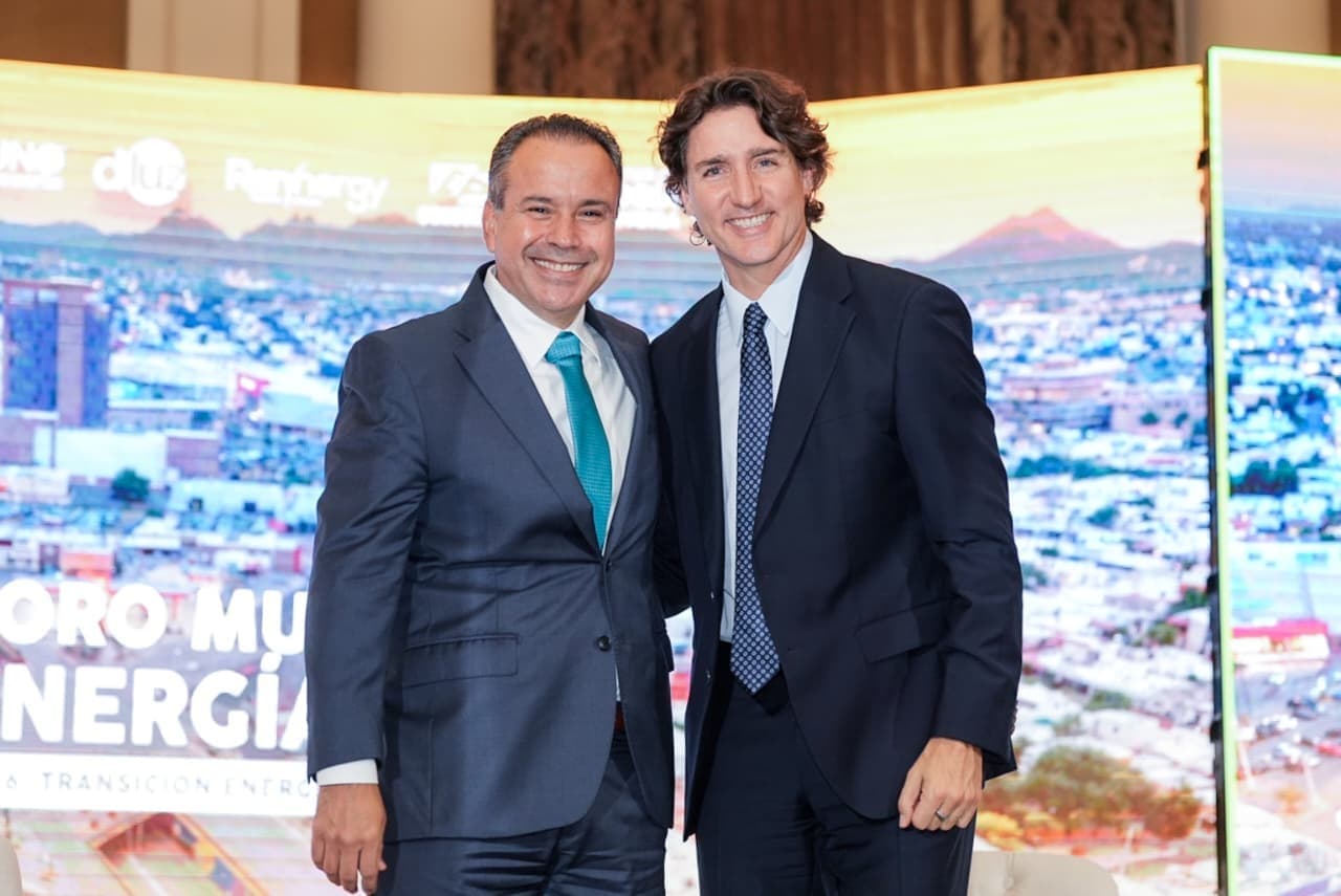 Ex primer ministro de Canadá, Justin Trudeau, destaca liderazgo de Hermosillo en desarrollo sustentable, durante el Foro Mundial de Energía Solar