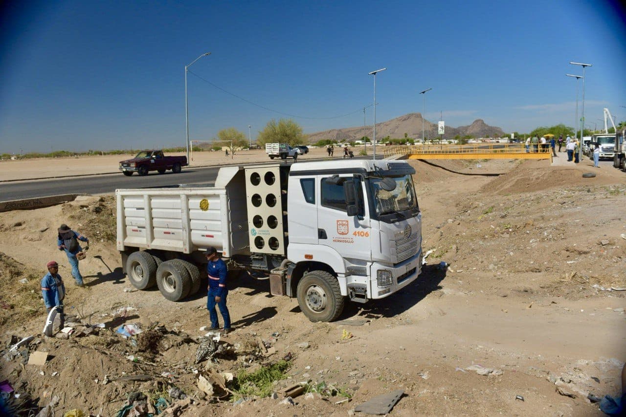 Listo Ayuntamiento de Hermosillo con limpieza de canales y arroyos por temporada de lluvias