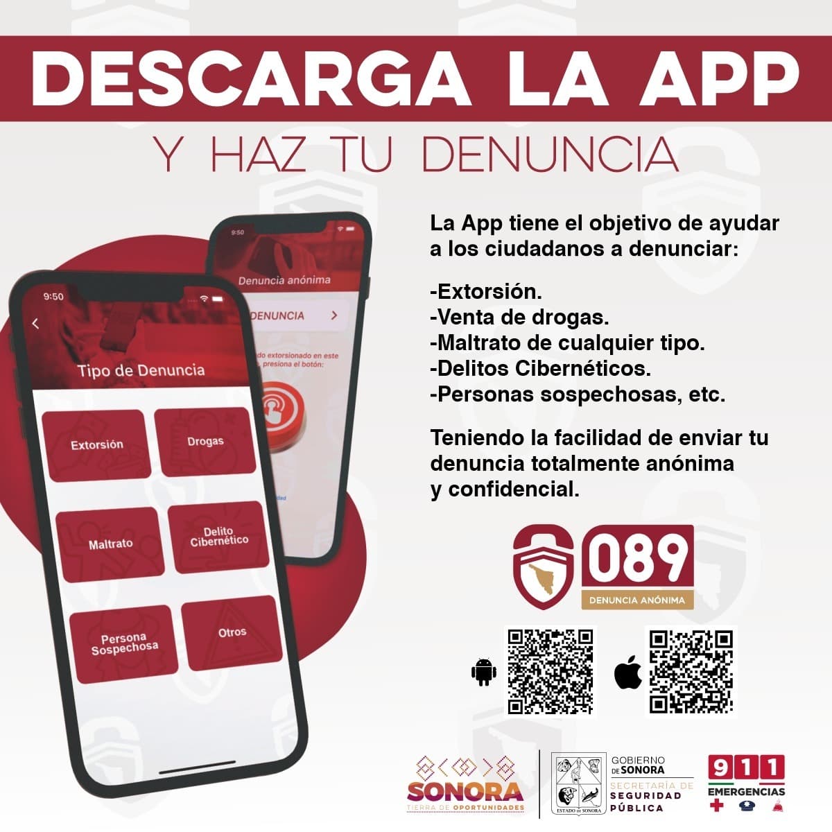 Cuenta Seguridad Pública con APP móvil para la denuncia anónima de delitos