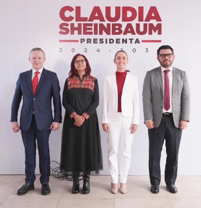 Claudia Sheinbaum presenta a Arturo Zaldívar, Carlos Torres y leticia Ramírez como integrantes de su gabinete