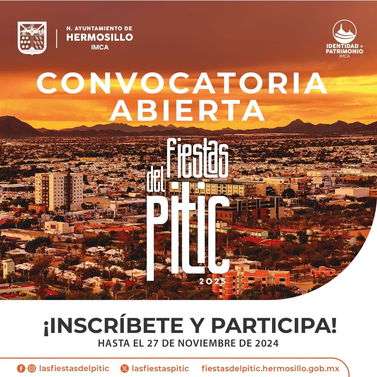 IMCA abre convocatoria de las Fiestas del Pitic 2025