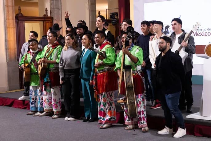 Presidenta Claudia Sheinbaum presenta el Himno Migrante en homenaje a los paisanos que viven en Estados Unidos