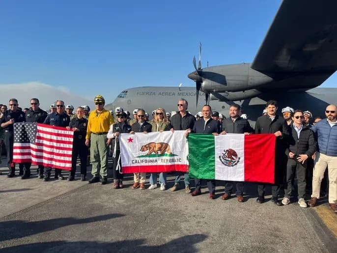 Gobernador de california, Gavin Newsom, agradece a la presidenta Claudia Sheinbaum apoyo enviado a los Ángeles