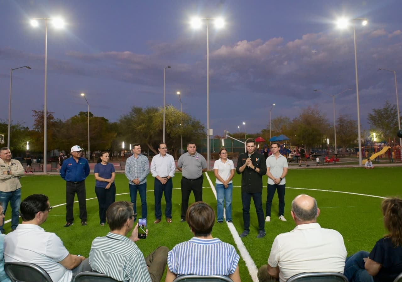 Gobierno de Hermosillo moderniza alumbrado del Parque Deportivo Los Portales